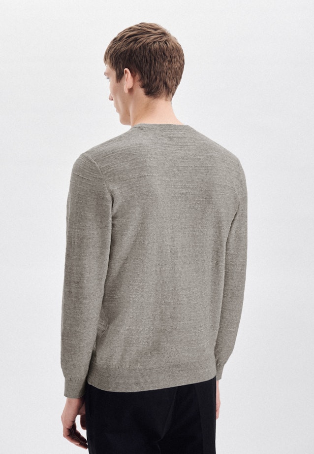 Crew Neck Pullover Uni in Grey |  Seidensticker Onlineshop