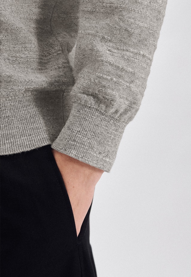 Crew Neck Pullover Uni in Grey |  Seidensticker Onlineshop