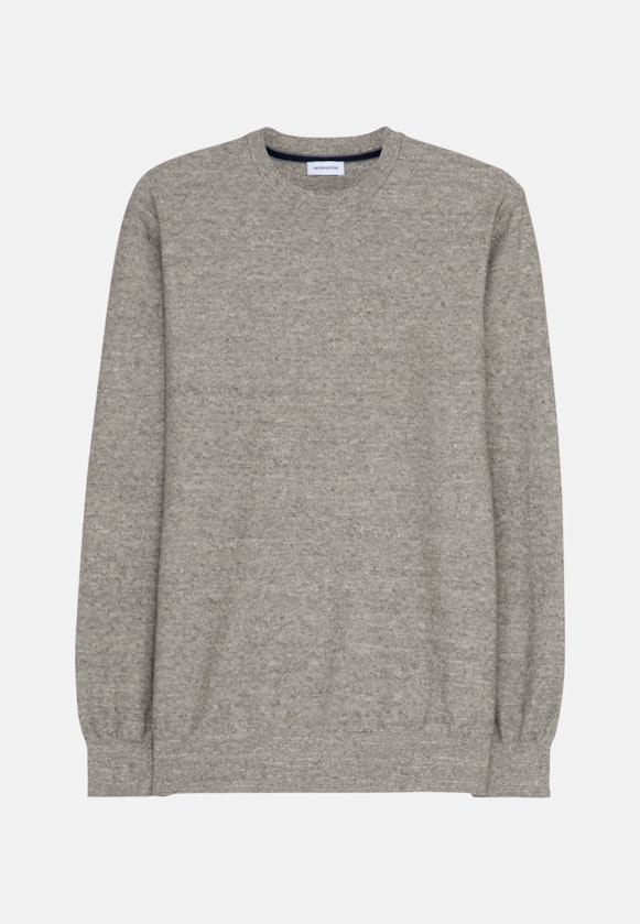 Crew Neck Pullover Uni in Grey |  Seidensticker Onlineshop