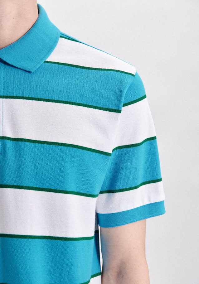 Kraag Polo-Shirt in Turquoise |  Seidensticker Onlineshop