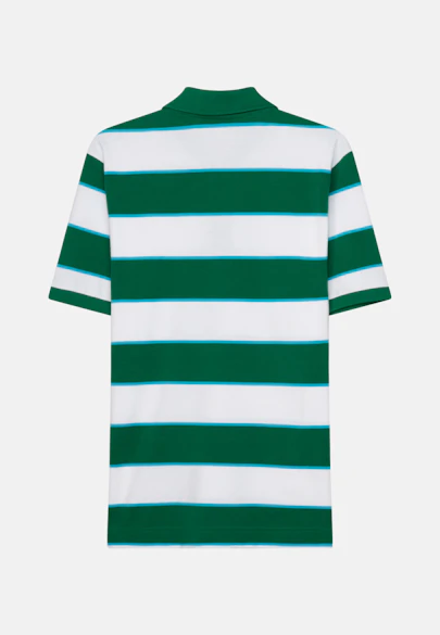 Regular Polo-Shirt Stripe in Green |  Seidensticker Onlineshop