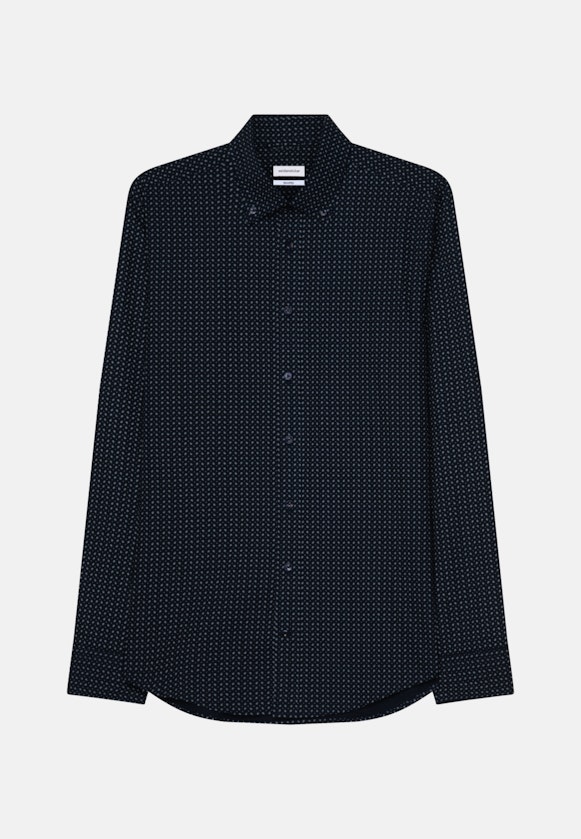 Shaped Chemise Business Imprimé in Bleu Foncé |  Seidensticker Onlineshop