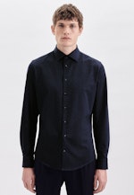Shaped Performance shirt Uni in Dark Blue |  Seidensticker Onlineshop