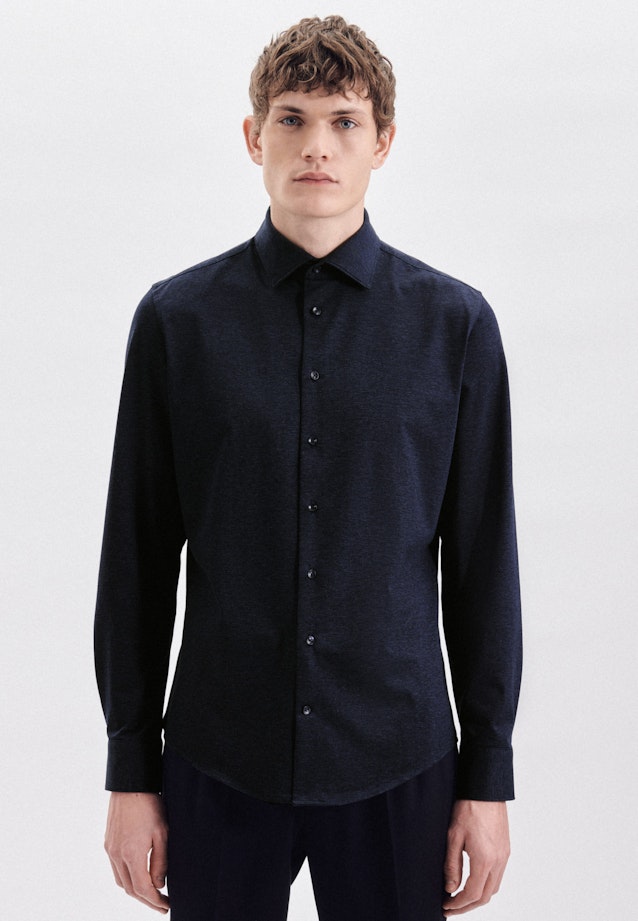 Shaped Performance shirt Uni in Dark Blue |  Seidensticker Onlineshop