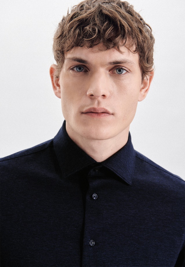 Shaped Performance shirt Uni in Dark Blue |  Seidensticker Onlineshop