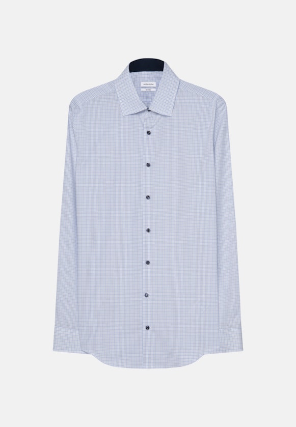 Chemise Business Shaped Popeline Col Kent in Bleu Clair |  Seidensticker Onlineshop