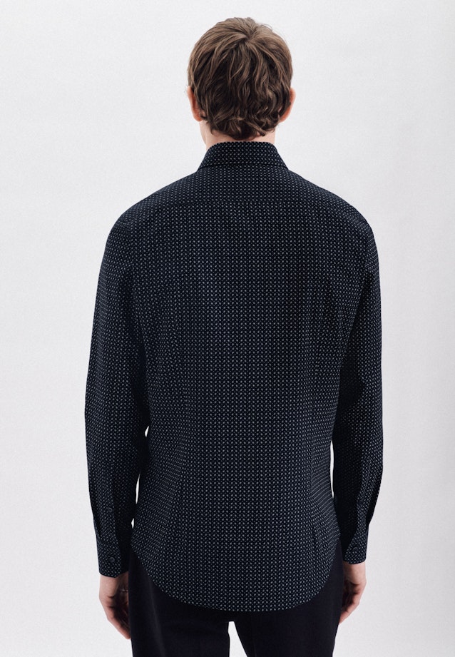 Business Shirt in X-Slim with Button-Down-Collar in Dark Blue | Seidensticker Onlineshop