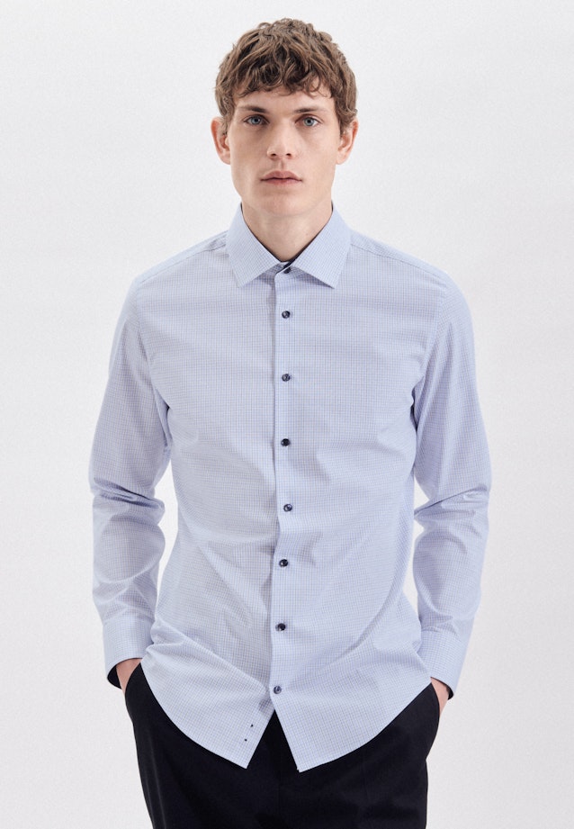 X-Slim Business shirt Check in Light Blue |  Seidensticker Onlineshop