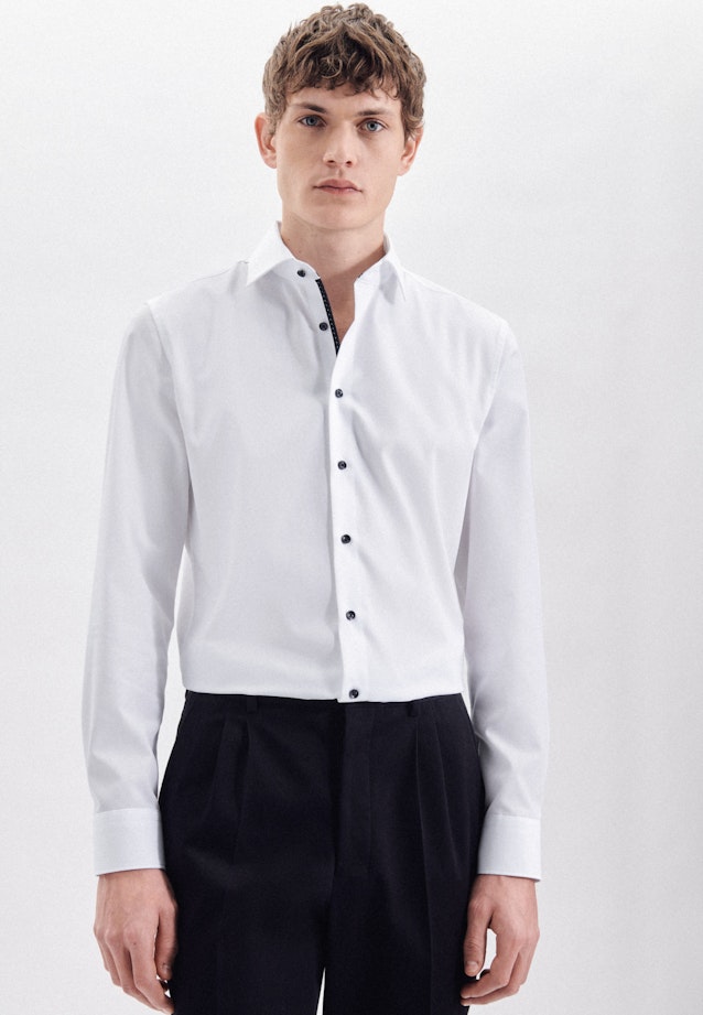 Slim Business Hemd Uni in Weiß |  Seidensticker Onlineshop