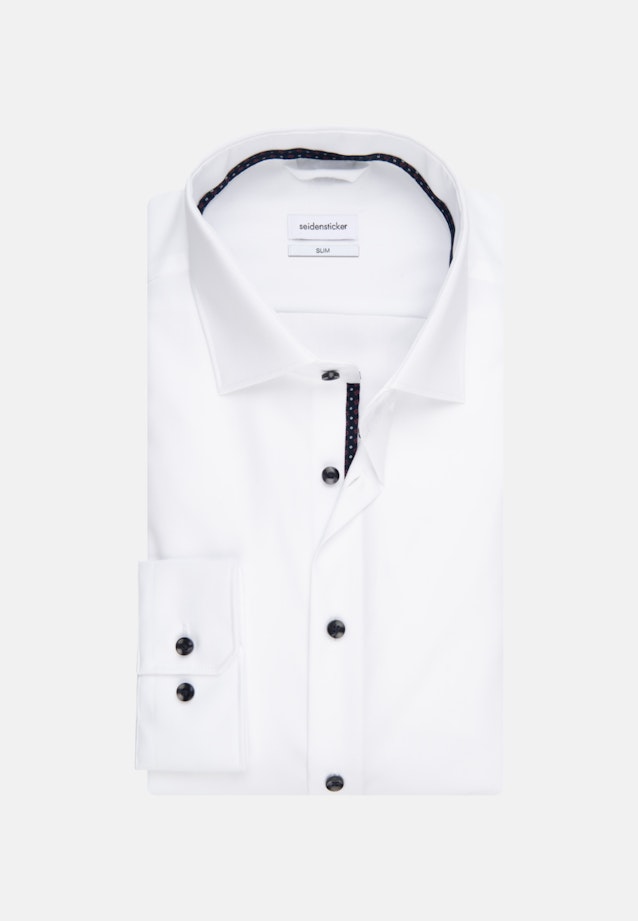 Slim Business Hemd Uni in Weiß |  Seidensticker Onlineshop