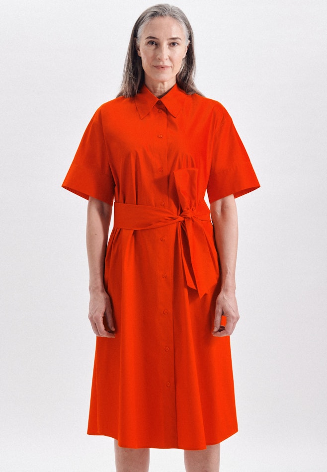 Gabardine Midi Kleid in Orange | Seidensticker Onlineshop