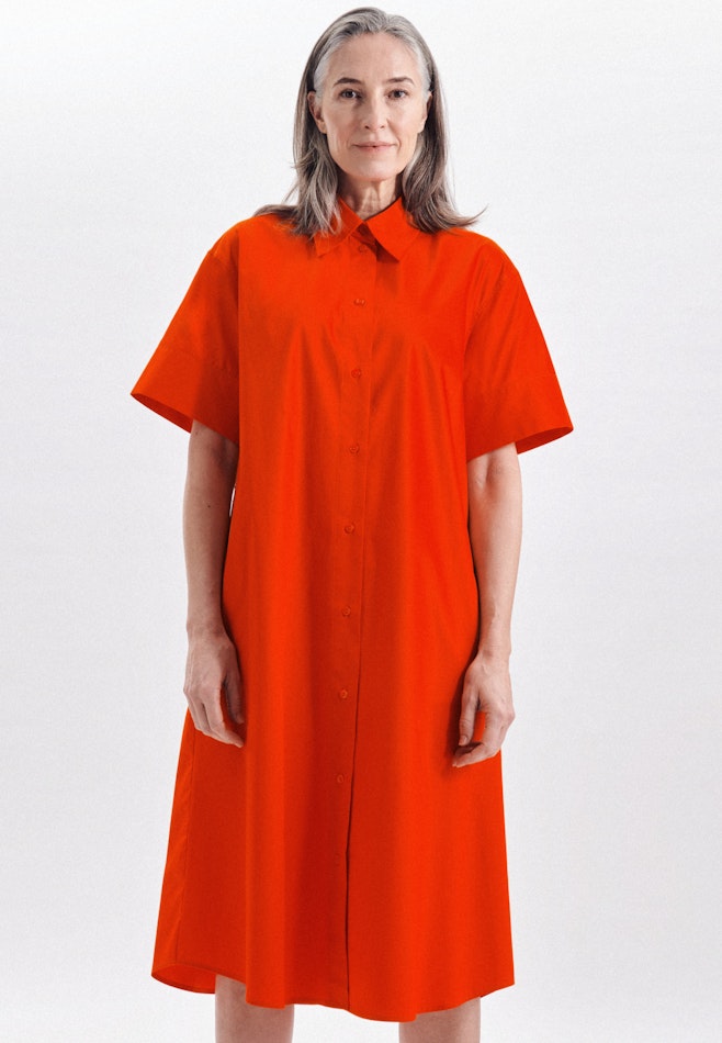 Gabardine Midi Kleid in Orange | Seidensticker Onlineshop