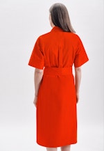 Gabardine Midi Kleid in Orange |  Seidensticker Onlineshop