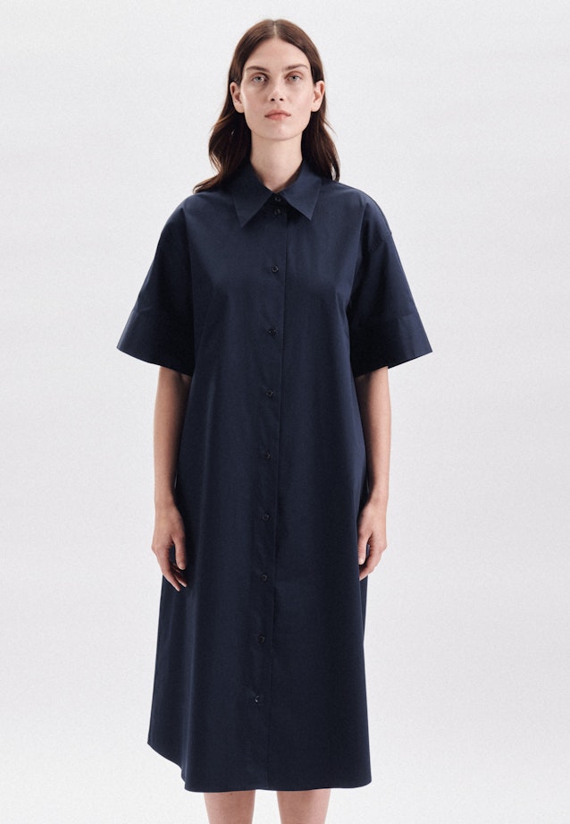 Kleid Uni in Dunkelblau |  Seidensticker Onlineshop