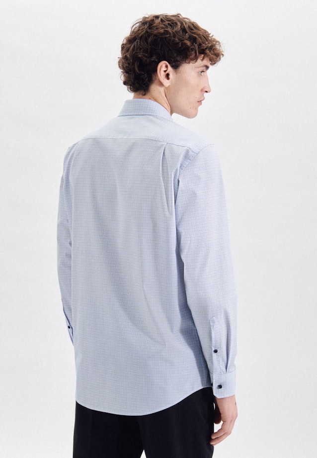 Regular Business Hemd Karo in Hellblau |  Seidensticker Onlineshop