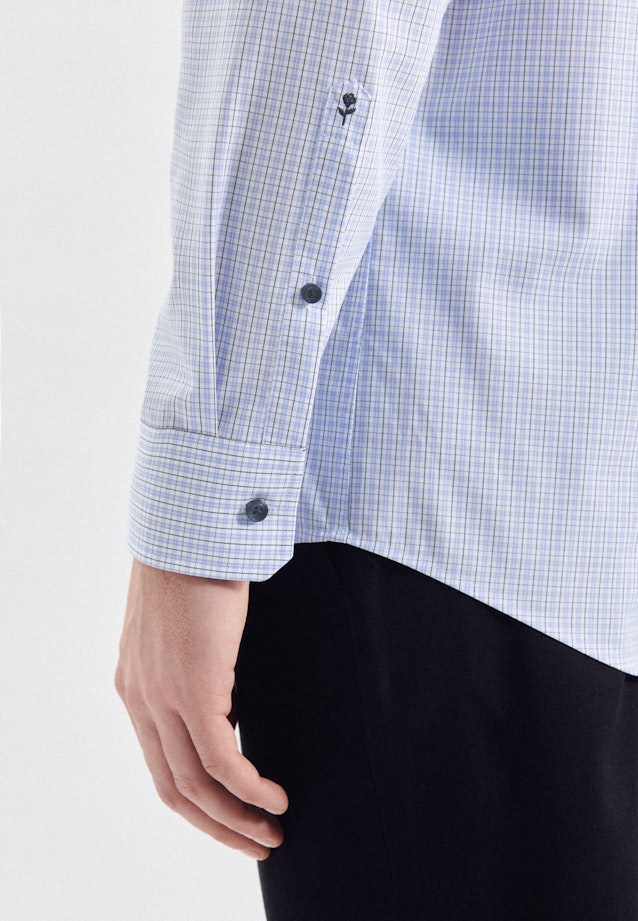 Regular Business Hemd Karo in Hellblau |  Seidensticker Onlineshop