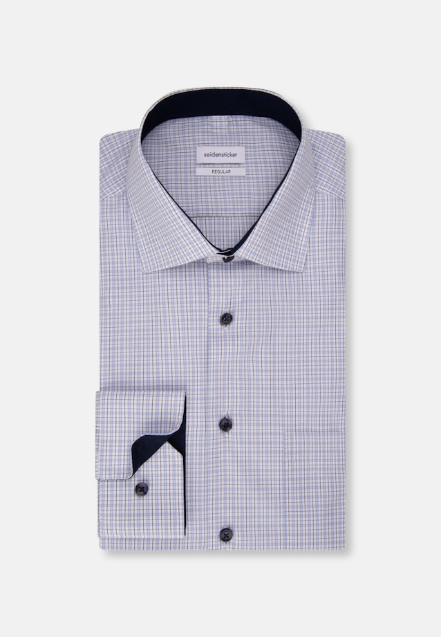 Regular Business Hemd Karo in Hellblau |  Seidensticker Onlineshop