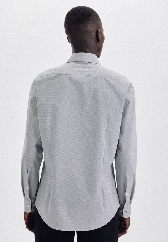 Slim Business Hemd Karo in Schwarz |  Seidensticker Onlineshop