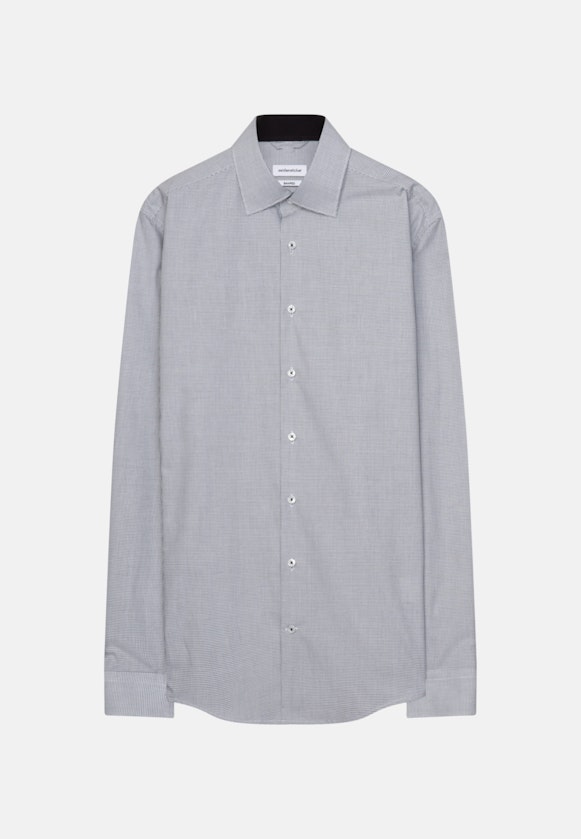 Slim Business Hemd Karo in Schwarz |  Seidensticker Onlineshop