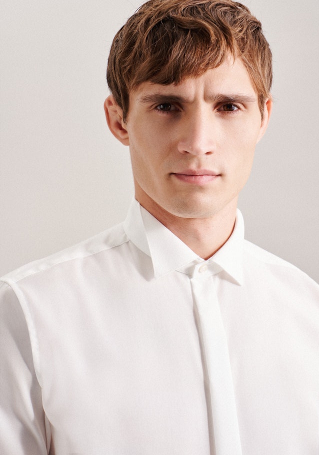 Regular Chemise de soirée Uni in Ecru | Seidensticker Onlineshop