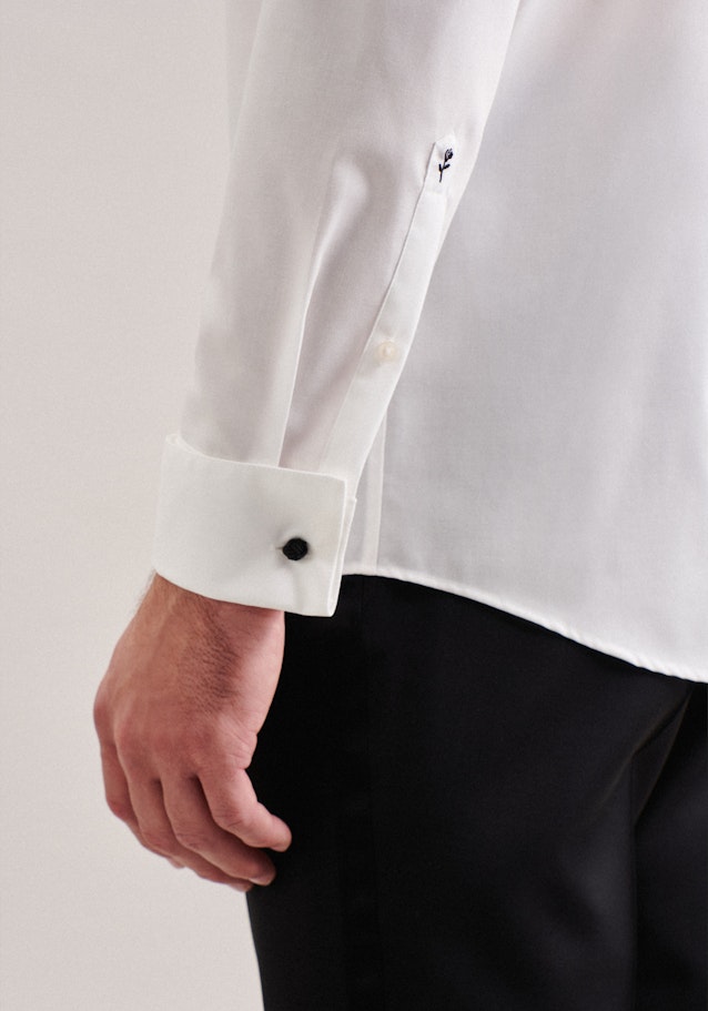 Regular Chemise de soirée Uni in Ecru | Seidensticker Onlineshop