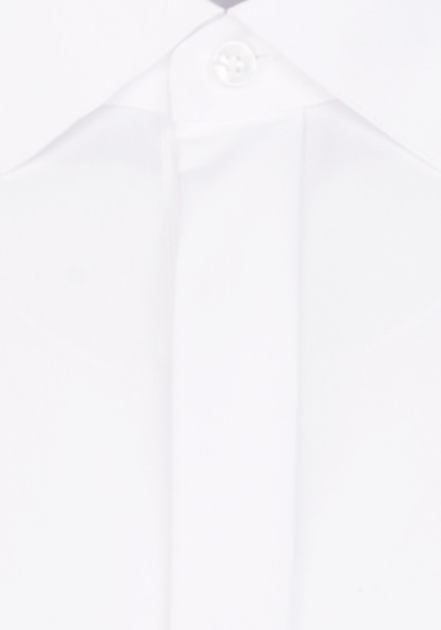 Non-iron Popeline Galashirt in Regular with Vleugelkraag in Wit |  Seidensticker Onlineshop