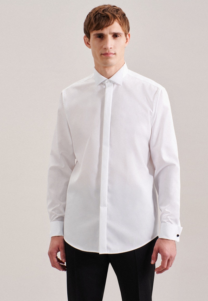 Non-iron Poplin Gala Shirt in Regular with Wing Collar