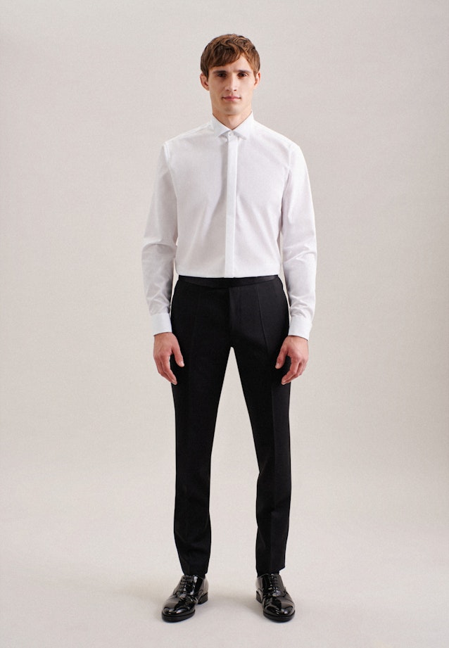 Non-iron Poplin Gala Shirt in Regular with Wing Collar in White |  Seidensticker Onlineshop