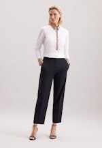 Hemdbluse mit Stretchanteil und Besatz in Weiß |  Seidensticker Onlineshop