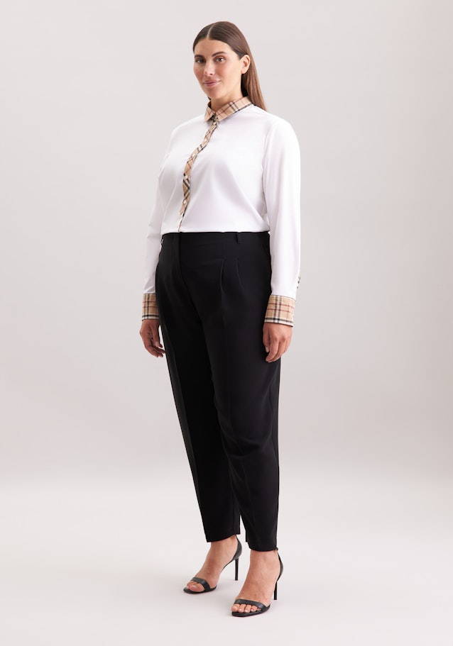Hemdbluse mit Stretchanteil und Besatz in Weiß | Seidensticker Onlineshop