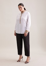 Hemdbluse mit Stretchanteil und Besatz in Blanc |  Seidensticker Onlineshop