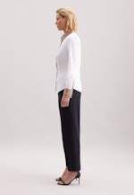 Hemdbluse mit Stretchanteil und Besatz in Weiß |  Seidensticker Onlineshop