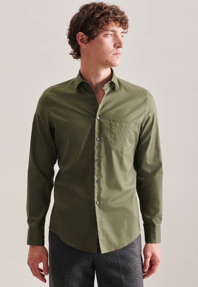 Shaped Chemise d'affaires Uni in Vert |  Seidensticker Onlineshop