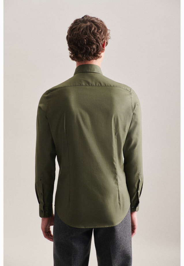 Shaped Business Hemd Uni in Grün |  Seidensticker Onlineshop