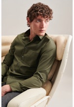 Shaped Business Hemd Uni in Grün |  Seidensticker Onlineshop