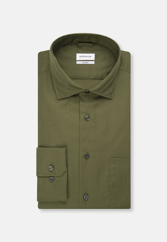 Shaped Business Hemd Uni in Grün |  Seidensticker Onlineshop