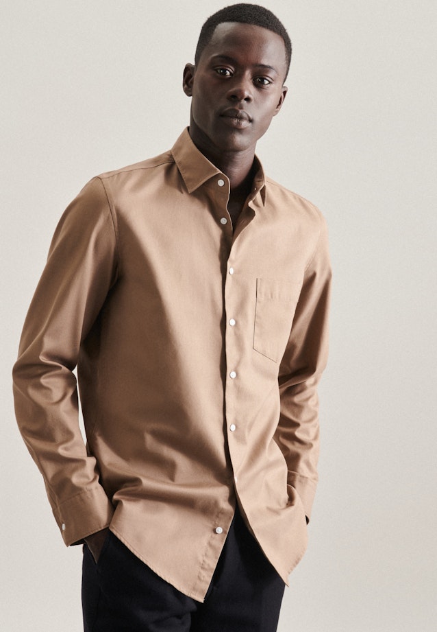 Shaped Chemise d'affaires Uni in Marron |  Seidensticker Onlineshop