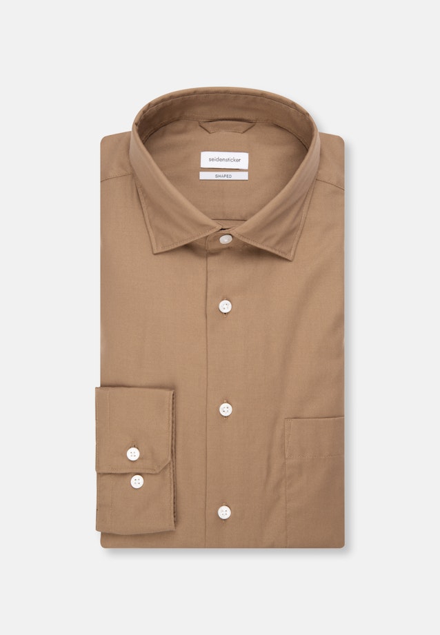Shaped Chemise d'affaires Uni in Marron |  Seidensticker Onlineshop