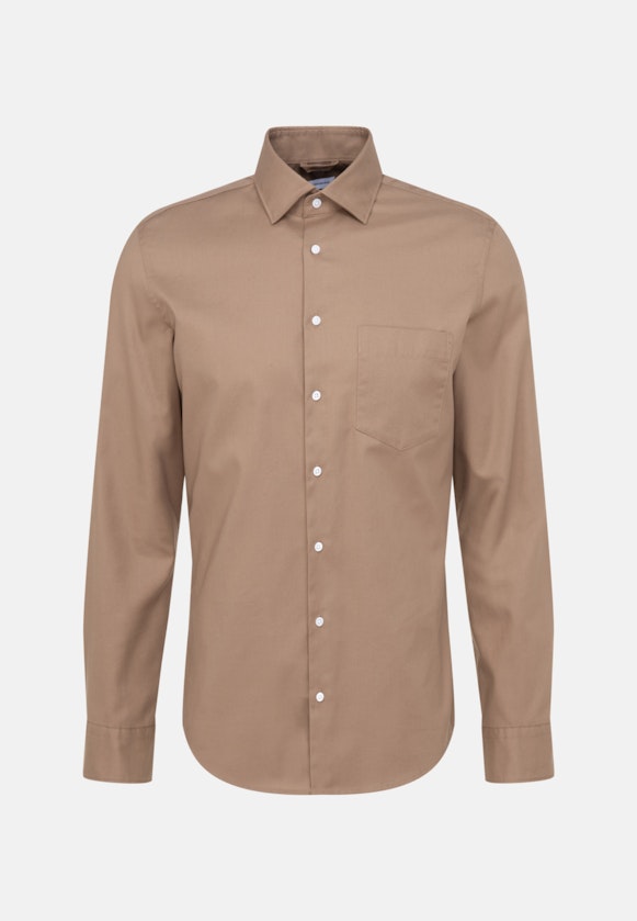 Shaped Chemise d'affaires Uni in Marron |  Seidensticker Onlineshop