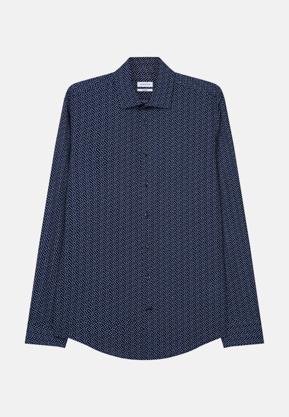 Shaped Business shirt Print in Dark Blue |  Seidensticker Onlineshop