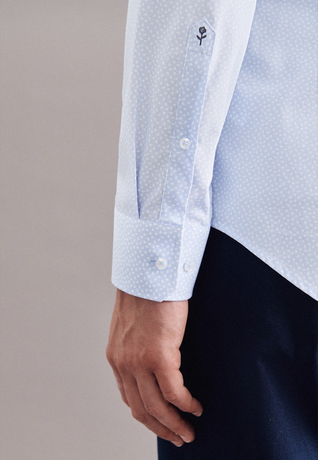 Shaped Chemise d'affaires Imprimé in Bleu Clair |  Seidensticker Onlineshop