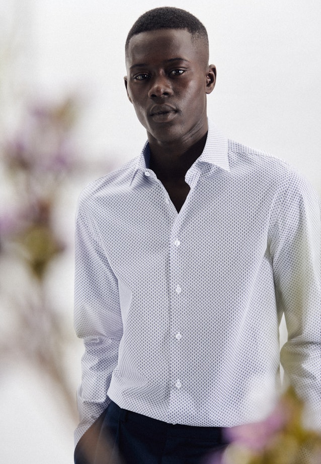 Shaped Chemise d'affaires Imprimé in Bleu Clair |  Seidensticker Onlineshop