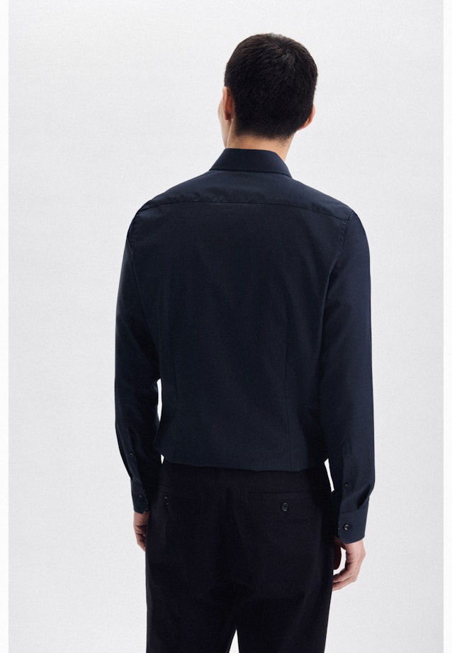 Shaped Business shirt Uni in Dark Blue |  Seidensticker Onlineshop