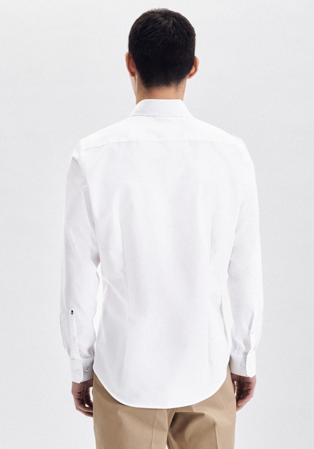 Poplin Business Shirt in Shaped with Kent-Collar and extra long sleeve in White | Seidensticker Onlineshop