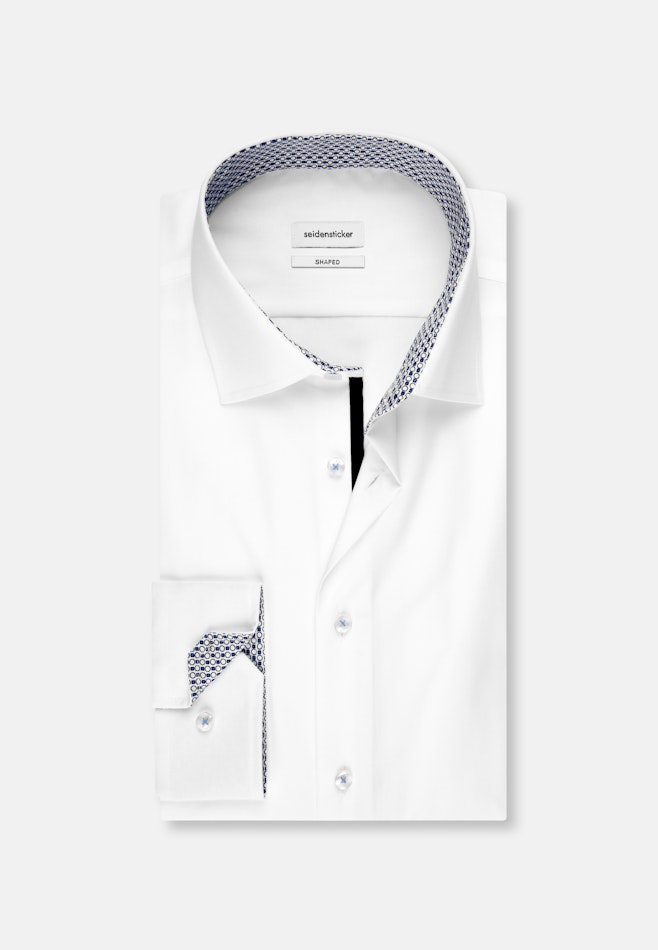 Shaped Business shirt Uni in White | Seidensticker online shop