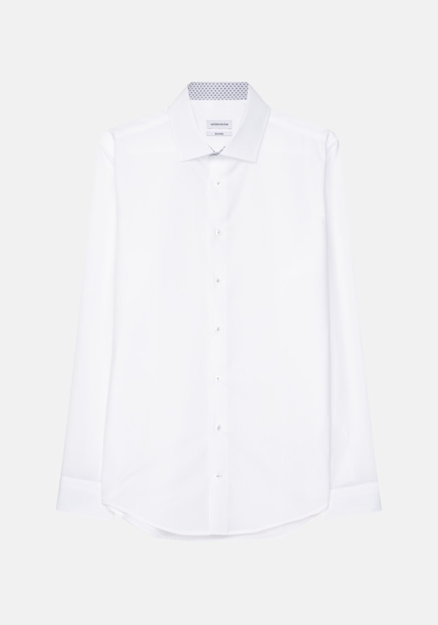 Popeline Business Hemd in Shaped mit Kentkragen und extra langem Arm in Weiß |  Seidensticker Onlineshop