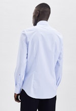 Non-iron Poplin Business Shirt in Shaped with Kent-Collar in Light Blue |  Seidensticker Onlineshop