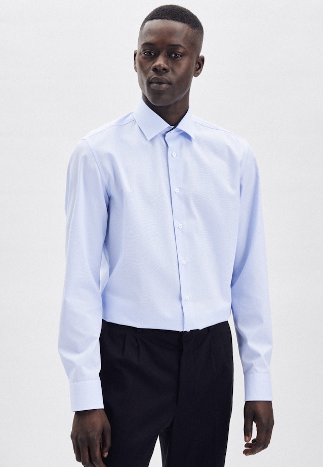 Shaped Business Hemd Streifen in Hellblau |  Seidensticker Onlineshop