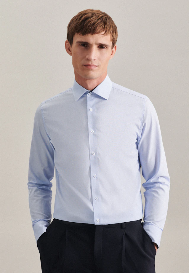 Shaped Business shirt Stripe in Light Blue |  Seidensticker Onlineshop