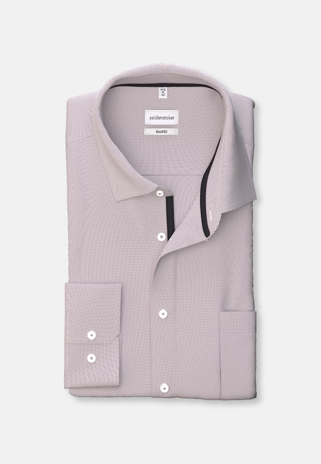 Shaped Business Hemd Struktur in Rot |  Seidensticker Onlineshop